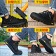 European and Muslim men's labor protection shoes puncture and anti-smash steel head rubber sole anti-slip wear-resistant comfort and safety protection shoes LB1105-style safety shoes 36