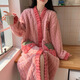FHHUABD coral velvet nightgown for women Spring and Autumn 2024 new cute thickened flannel home clothes pajamas for women Autumn and Winter 761# M women L (suggested height 160-165c, weight 1