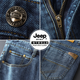 Jeep (Jeep) Frühlings- und Herbstjeans Herren gerade loser großer großer hoher Taillen mittlerer Alters im mittleren Alter.