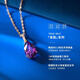 BOGLIA amethyst necklace for women 18k gold amethyst gemstone pendant luxury fashionable birthday gift for girlfriend and wife 2.8 carat amethyst pendant + 18k gold chain
