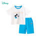 Disney Baby Children's Clothing para hombres y mujeres Traje de manga corta para niños Traje de verano informal y cómodo de verano 222T1381 Azul y blanco 110