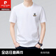 皮尔卡丹（PIERRE CARDIN）短袖t恤男士2025新款夏季纯棉商务休闲圆领半袖体恤衫上衣 Y9929黑色 M -120斤穿