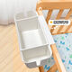 Krippe Hanging Storage Hanges Korbdampfer Nachtwindeln Windeln Aufbewahrung Beutel Schlafnummer Bett Hanging Bag Bett Zaun Aufbewahrungsbox Creme Weiß [Parallel einstellbar]