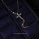 Feiyu Italian light luxury jewelry 925 sterling silver K gold-plated cross pendant tassel Y-shaped necklace clavicle chain necklace tassel necklace