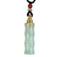 Cijia can hold things in the first-aid medicine necklace. Aventurine bamboo knot hollow pendant opens to contain cinnabar charm pills essential oil. Bamboo budsongmao (white chalcedony)