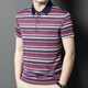 Dancing with Wolves Ice Silk T-shirt Men's Short Sleeve Summer Thin Collared Cross-Stripe Flush Top Cool Silky T-shirt POLO Shirt SJ1503 Camel M 165