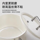 Laish New Ceramic Milk Pot 0 Fluorine Coated Non-stick Baby Food Pot One-person Instant Noodle Pot Universal Stovetop Milk Pot Ceramic White Milk Pot + Tempered Lid 20cm