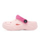 Babudou children's shoes for girls summer indoor slippers breathable children's hole shoes 117552139 fruit powder/fluorescent rose red 31-32