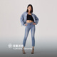 Levis Einkaufszentrum Ice Cool Serie 25 Sommer Neue Frauen 724 hohe Taille Slim Straight Jeans 18883 Blau 28 (28)