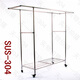 Double rod clothes rack thickened 304 stainless steel quilt floor-standing balcony household clothes rack can be customized 304 stainless steel high and low style telescopic 200 length*1421