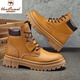 Western Region Camel (Vancamel) High-End-Martin-Stiefel für Männer im Frühjahr und Herbst Britisch-High-Top-High-Top-Tritt große gelbe Stiefel für Männer Outdoor-Sporthöhe-Grau-Main-Bild 41 (255 mm) High-End-Kee-resistente und nicht stinkende Füße
