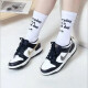 Nike Basketball Shoes Shoes Women's Shoes Airjordanaj1 Board Shoes Spring Low Top Breathable Casual Ligero Sports Sports Trendy DH9764-001 Little Panda 37.5 en blanco y negro