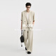 
Earl Zoer short-sleeved suit jacket for men [Tense acetate wool fixed knitting] 25 summer single suit men C521289 wheat color L