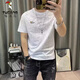 啄木鸟（TUCANO）t恤男士短袖T恤男新款潮流男装夏季满印休闲上衣青年体恤打底衫男 829短袖灰色 XL