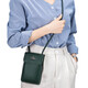 Hgirxv Touchscreen Real Leder Mobiltelefon Tasche Mini Damen Crossbody Tasche Neue transparente Top -Layer -Brustwarzen kleine Leder -Handy -Tasche Weiche Leder 3519 Wein Rot