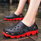 Pecker Chaussures de trous de taille extra taille masculine Sac d'orteil masculin antidérapant Ajout de 47 plus grandes pantoufles 48 Sandales 50 Sandales 51 S9859 Modèle de mise à niveau bleu foncé 39