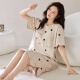 Koreanischer Pyjama für Frauen im Sommer Dünne koreanische Stil frische studentische Baumwolle kurzärmelige, lockere Pyjamas können außerhalb der Größe von D31-X12529 m (empfohlen 155-163 cm) 100 Jin [Jin gleich 0,5 kg] getragen werden [Jin gleich 0,5 kg]