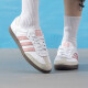 阿迪达斯（adidas）板鞋女鞋2025夏季新款学生复古运动鞋低帮轻便休闲鞋德训鞋 JI2677白/奇迹紫粉 samba 37 (230mm)