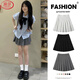 Langsha pleated skirt women's spring 2026 new high-waist slim college style a-line skirt small jk suit short skirt