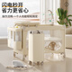 ULOP crib removable splicing crib multifunctional portable foldable baby bed with changing table mosquito net Yunmeng one-click folding baby rocking bed - light khaki baby supplies baby sleeping artifact