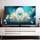 Badfenster High-End Light Luxury TV-Staub Cover 65-Zoll-TV-Cover Stoff TV-Cover 7055 TV-Staub Cover Hanging B1381 Beach Beach 85 Zoll (195*115c.m)