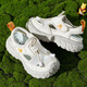 Disney (Disney) Sandales pour enfants Anti-slip Soft Sole Hollow Hollow Hollow Shoes Nouveau style d'été hommes et filles pataugeant et streaming chaussures de plage extérieures gris 31 pieds longueur 19.2-19.7