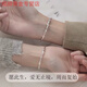 Jun Nianyu 999 sterling silver foot silver Mobius bracelet bracelet women's foot silver bracelet couple pair solid Mobius couple pair + certificate gift box Laofeng