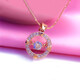QUAMER's new shiny and smart 18K color gold necklace pendant, fashionable 585 rose gold, versatile and smart (single pendant)