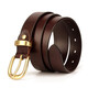 Hgirxv Cobre Buckle Belt Real I Cinturón de cuero Capa de la cabeza para mujeres buey I Hebilla de cuero Simple y versátil Estilo coreano Young Man 3889 Negro 95cm