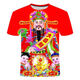 Xueedeya Summer New God of Wealth Series Series D-Print Slim Slim Funmy Funck Formable Fushy Mading и женская одежда TXC2691 Дети с одним размером 130 50-65JIN [JIN равно 0,5 кг]