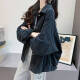 S.SOFEA牛仔外套女原宿风2025秋装棒球服韩版宽松 9926#图片款【蓝色】 S 【建议80--100斤】