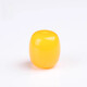 Fat Donglai's same style beeswax single bead barrel beads Tibetan drum beads pier with separated beads loose beads Xingyue Bodhi Vajra chicken fat yellow barrel beads 11.6*11.8 (mm)