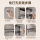 Yuhong Feiyu Rack de almacenamiento de baño Pistola Gris Rack Gray Space de aluminio Toalla de baño plegable Costilla sin golpes de 7 piezas Conjunto de 7 piezas