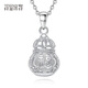Misu pt950 platinum hollow gourd necklace women's model with the word 