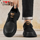 Bull Family Men's Shoes Summer Casual Leather Shoes Low Top Breathable Martin Boots Retro Old Hollow Workwear Shoes Men
