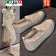 CARTELO Fisherman's Shoes Women's 2025 New Summer Breathable Mesh One-Pin Flat Sole Single Shoes Mom Old Beijing Cloth Shoes Spring and Summer 9901 Khaki 35