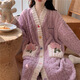 FHHUABD coral velvet nightgown for women Spring and Autumn 2024 new cute thickened flannel home clothes pajamas for women Autumn and Winter 761# M women L (suggested height 160-165c, weight 1