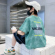 Disney Boys Camiseta de manga corta 2025 NUEVOS Niños de tamaño medio para niños Camiseta de dibujos animados para niños de tamaño medio de tamaño mediano Winniela-BX679 Tamicada impresa azul 160 cm