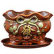 Yonghuan Cerámica clásica de la olla de flores Tipo universal súper grande con bandeja creativa de escritorio para el hogar ovalado bambú bonsai 3523 insistir (sin bandeja) 0 cm cerámica