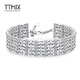 TTMIX women's platinum bracelet chain luxury and noble pt950 platinum wide bracelet 59mm, weight 43.15g, width 15.6mm