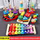 Aiweiqin bayin piano-knitting de educación temprana juguetes educativos de madera bloques de construcción de cuentas multifunción conjunto de reloj de cumpleaños piano + cuenta + torre de color + reloj + cuatro pilares + insecto