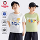 Camiseta de algodón de algodón de algodón puro de algodón de algodón de algodón puro de algodón de algodón de algodón de algodón de manga corta de manga corta para niños.