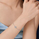 Lukfook Jewelry Platinum 950 Square Ling Crushed Ice Beads Platinum Bracelet Price F63P0028DS 3.84g (including labor cost 438 yuan)