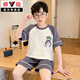 Yalu Spider-Man boy pajamas summer thin pure cotton short sleeve 2025 new children big children summer boy teenager TN-653 170 size 16 [height 135-145cm weight 65