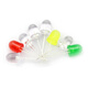 DAFRU super bright LED lamp bead light-emitting diode 10mm white red emitting red light white emerald green yellow blue emitting blue yellow green light 10mm round head white emitting red light (10 pieces)