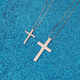Dirholl PT950 Platinum Simple Cross Necklace Platinum Light Luxurious Collarbone Women's Gift for Friends and Best Friends Free Engraving/Ghostwriting Greeting Cards/Customized Style