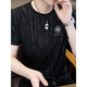 Inter Milan High-end Light Luxury Brand Summer New Men Silk Silk Silk с короткими рукавами