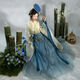 
Biaoge Hanfu Chinese Style Women's Clothing Set 2025 New National Style Awards [Lan Yao] Ancient Costume Wei and Jin Dynasties, Lumbar + Outer + Skirt + Waist Chain Blue, Single Size 80-140Jin [Jin equals 0.5 kg]