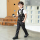 RAW Bebe New Chinese Kleider Boy Anzug chinesischer Stil Weste Set Kinderkleider Performance Kleidung Hose Vier-teiliger Set 140