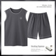Yiduo pijamas algodón de algodón puro verano sin mangas delgadas simples pantalones de cinco puntos de cinco puntos